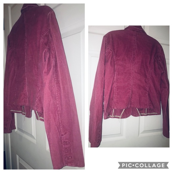 💗Aeropostale Women Pink Blazer Corduroy Jacket XL - Picture 7 of 8